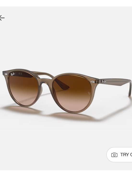 Ray-Ban Accessories - Ray-Ban Women's Taupe Round Sunglasses with Brown Gradient Lenses